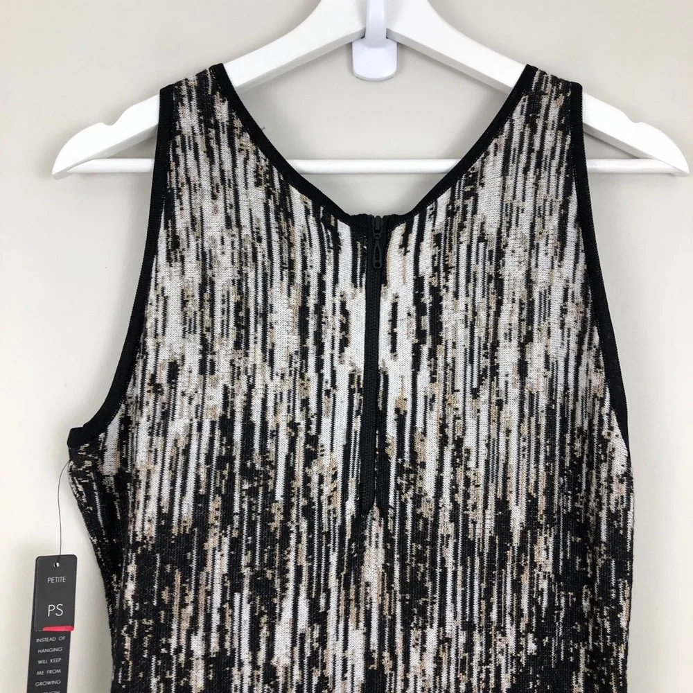 NIC+ZOE Falling Lines Twirl Jacquard Knit Dress
